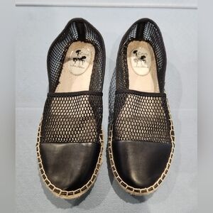 Circus by Sam Edelman Black Mesh Espadrilles Flats